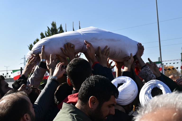 تشییع پیکر شهدای گمنام دفاع مقدس در قزوین