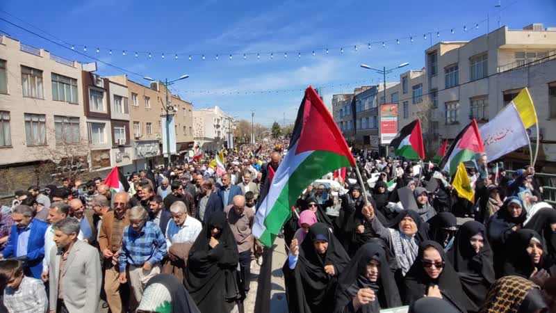 قزوینی‌ها در حمایت از مردم فلسطین به میدان آمدند